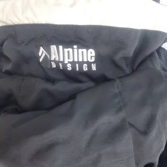 Authentic Alpine Design. Snowboard Jacket, Ladies S 6-8 Blk/Wht with lining 3in1 - Picture 7 of 16